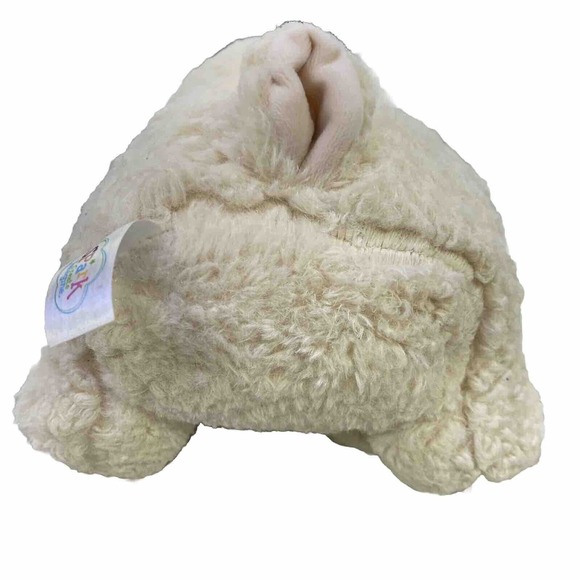 Spark Create Cream Baby Lamb Rattle Crinkle Ears Soft Eyes Stuffed Plush Toy 10" - Picture 9 of 11